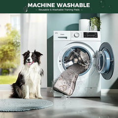 FXW washable pee pad waterproof shield blocks leaks to protect floors.