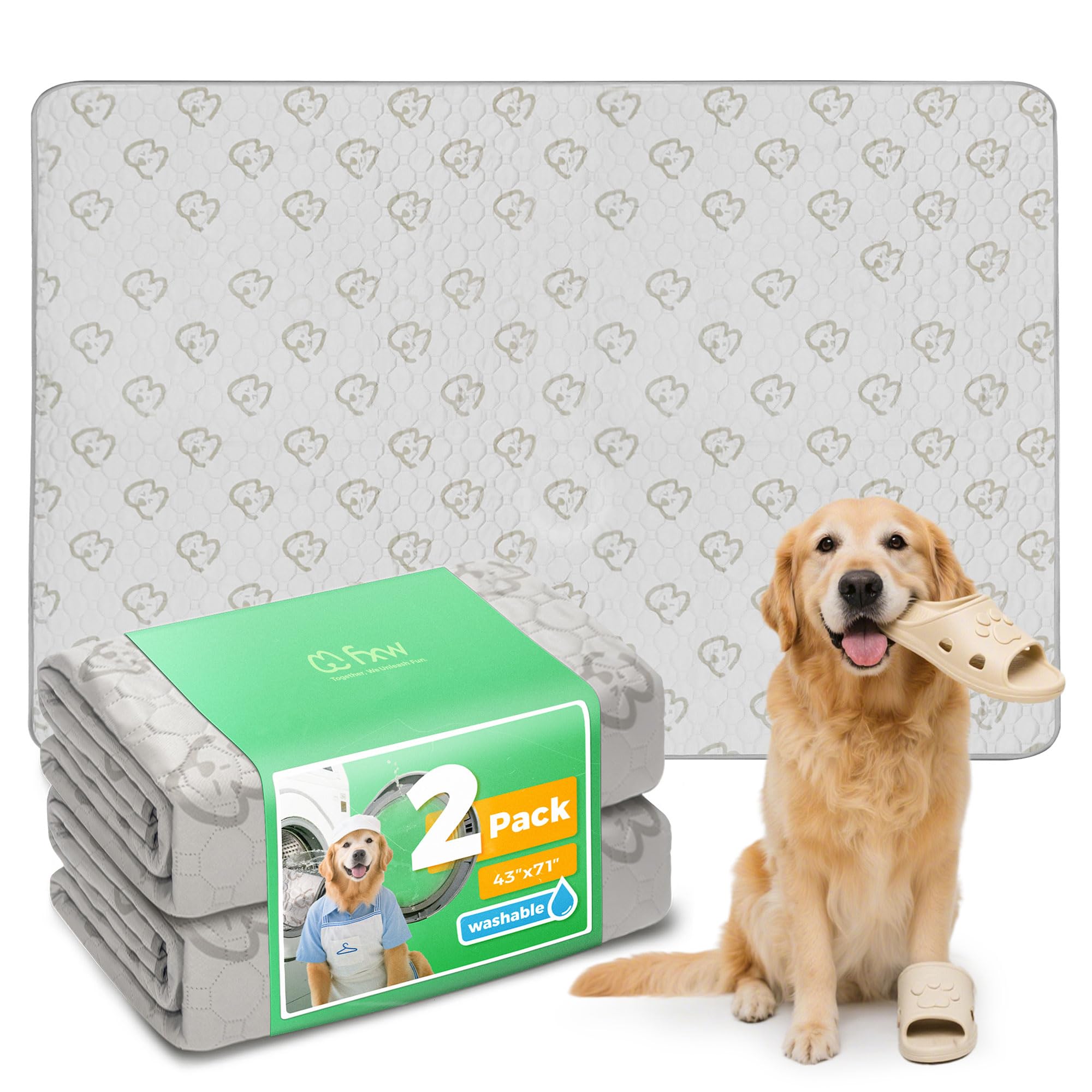 FXW washable pee pads with absorbent layer keep playpen floors dry.