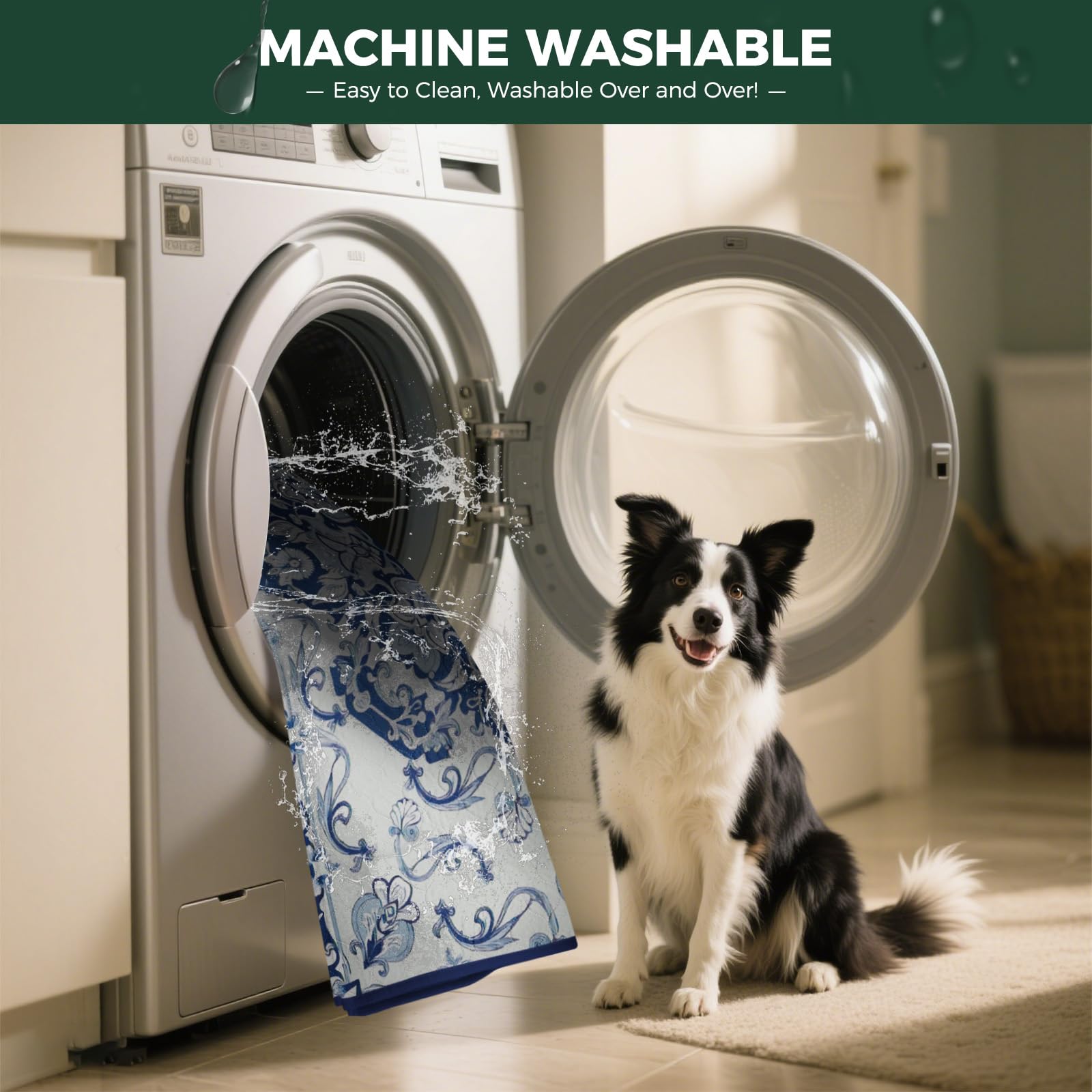 FXW Washable Pee Pads anti-slip back secures placement during active puppies