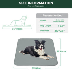 FXW Washable Pee Pads anti-slip back keeps pads in place on slick surfaces.