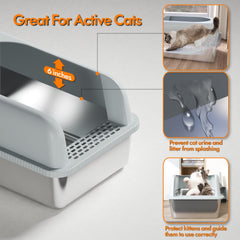 FYLICA leak-proof design highlights durable, rust-resistant stainless steel for long-lasting use.