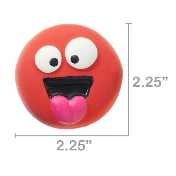 FYNORI emoticon latex dog toy emojis highlight fun facial designs for canine engagement