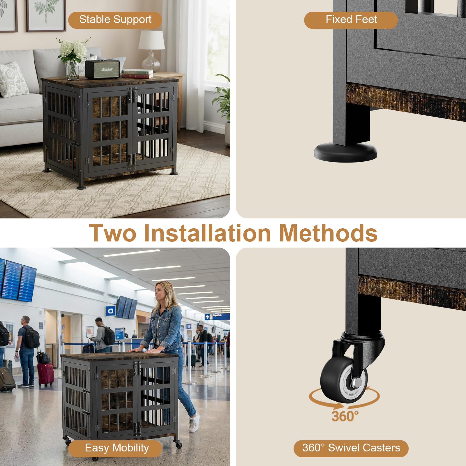 FZGhome crate furniture doubles as an end table in living spaces.