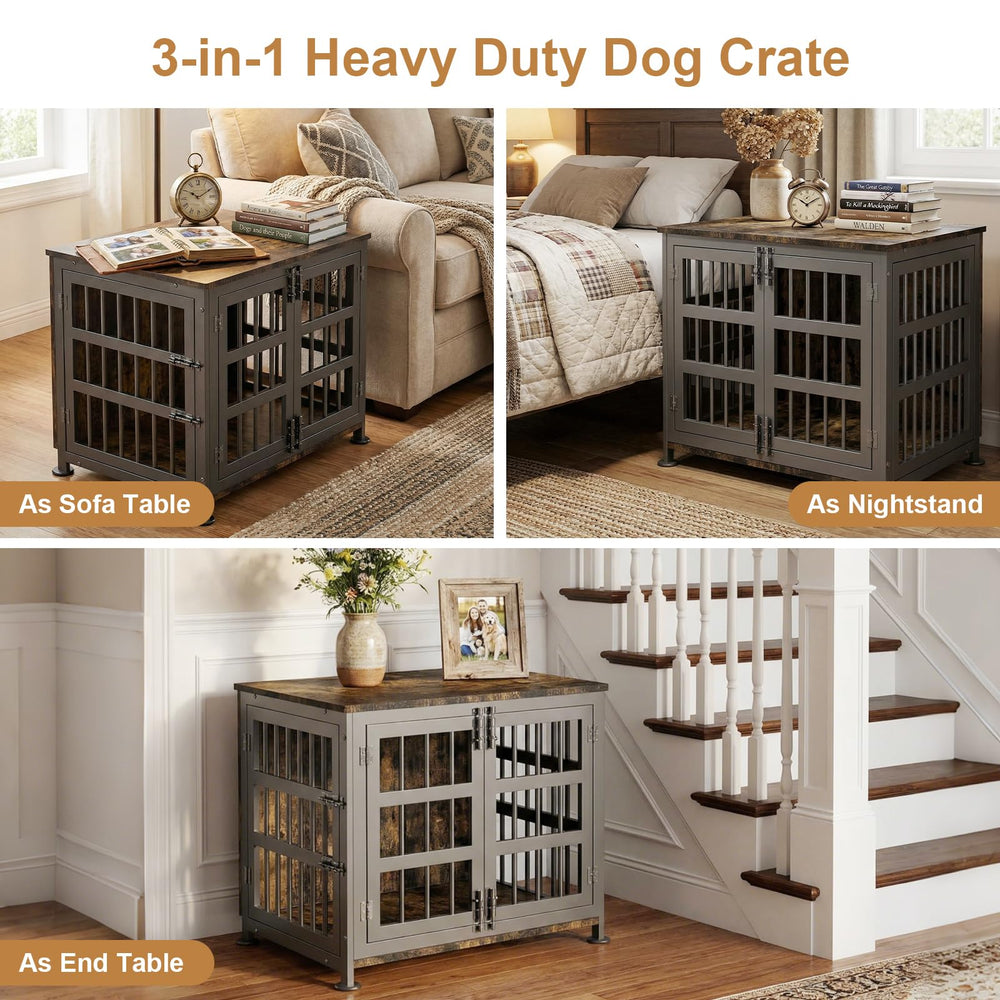 FZGhome dog crate with wheels enables effortless relocation and cleaning.