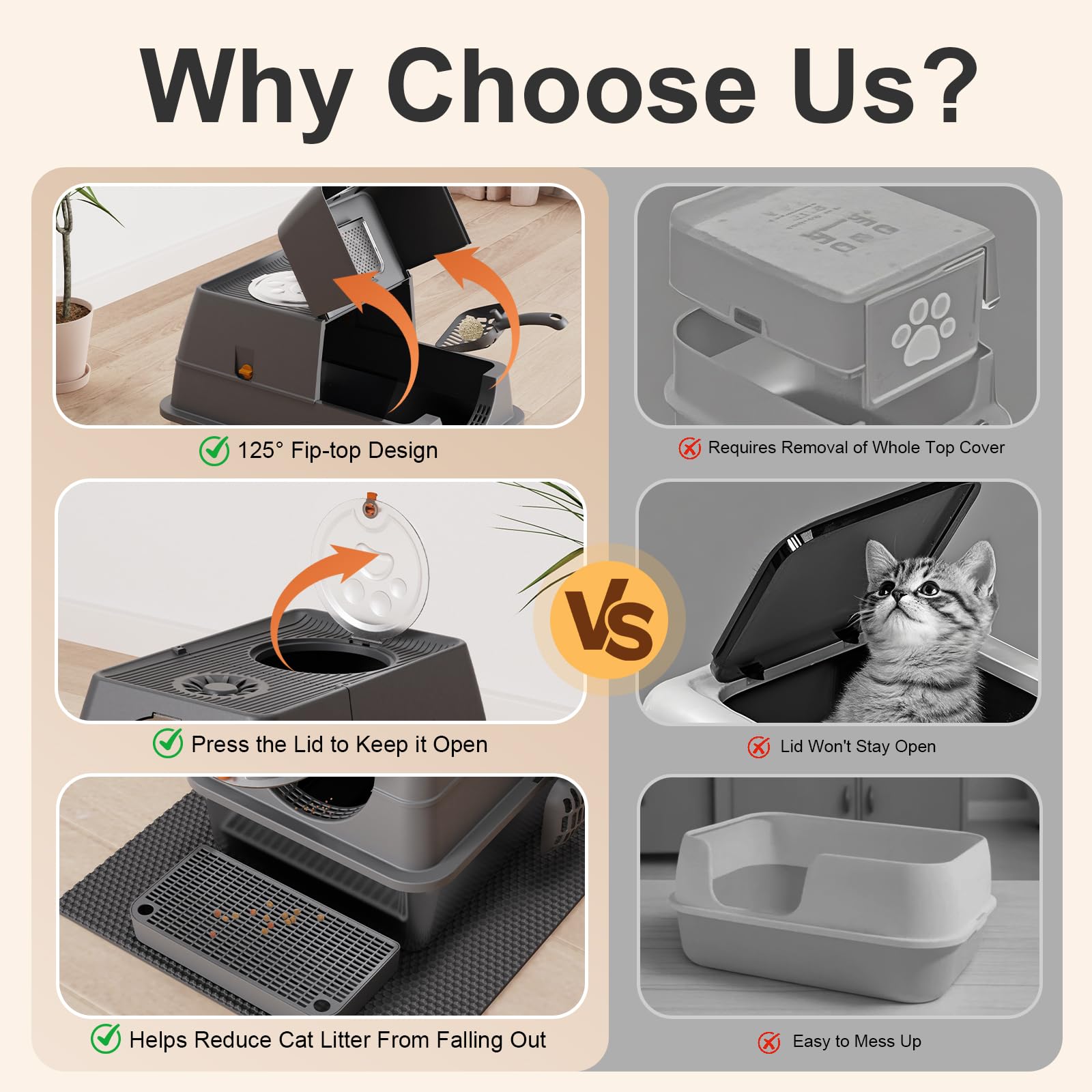 FZGhome semi-enclosed option balances privacy with cleanup convenience