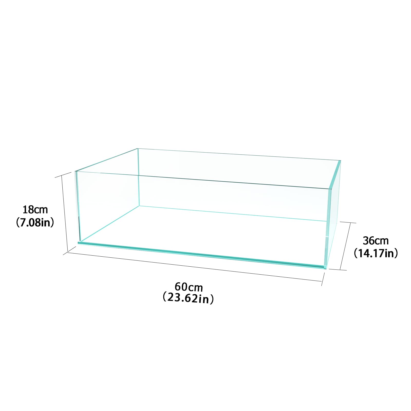 FZONE Anata 9Gal NovaClear glass close-up shows minimal tint and high clarity
