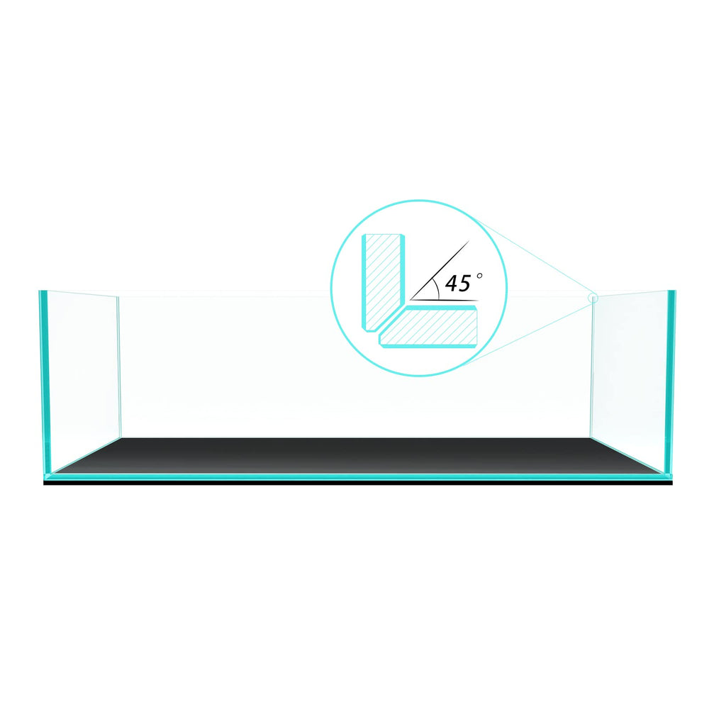 FZONE Anata 9Gal rimless tank front view with NovaClear glass for natural colors