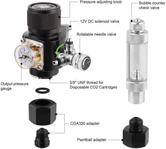 FZONE bubble counter with check valve ensuring stable CO2 readouts and water protection.