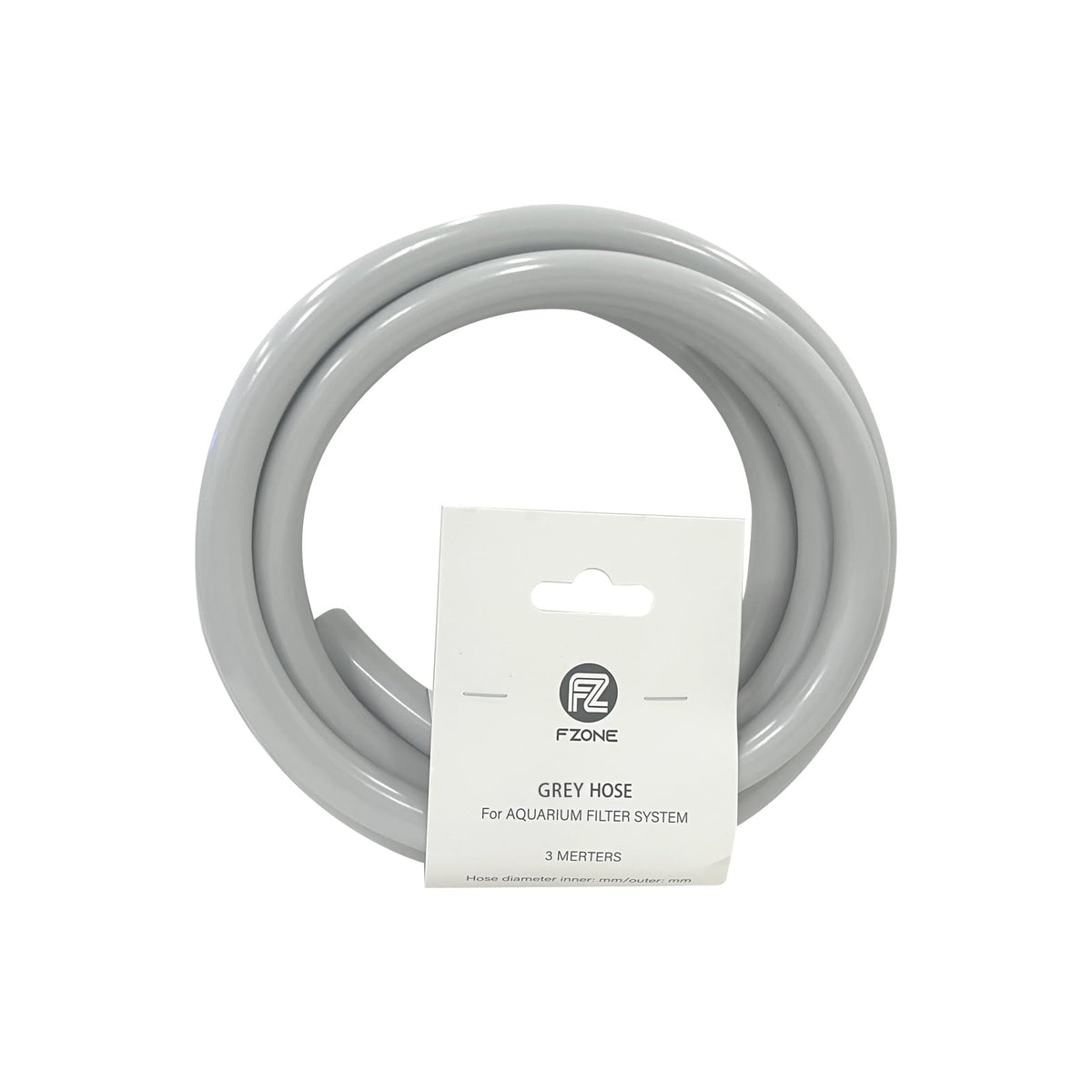 FZONE aquarium tubing 3m grey 16/21mm demonstrates durable, kink-resistant flow for filters