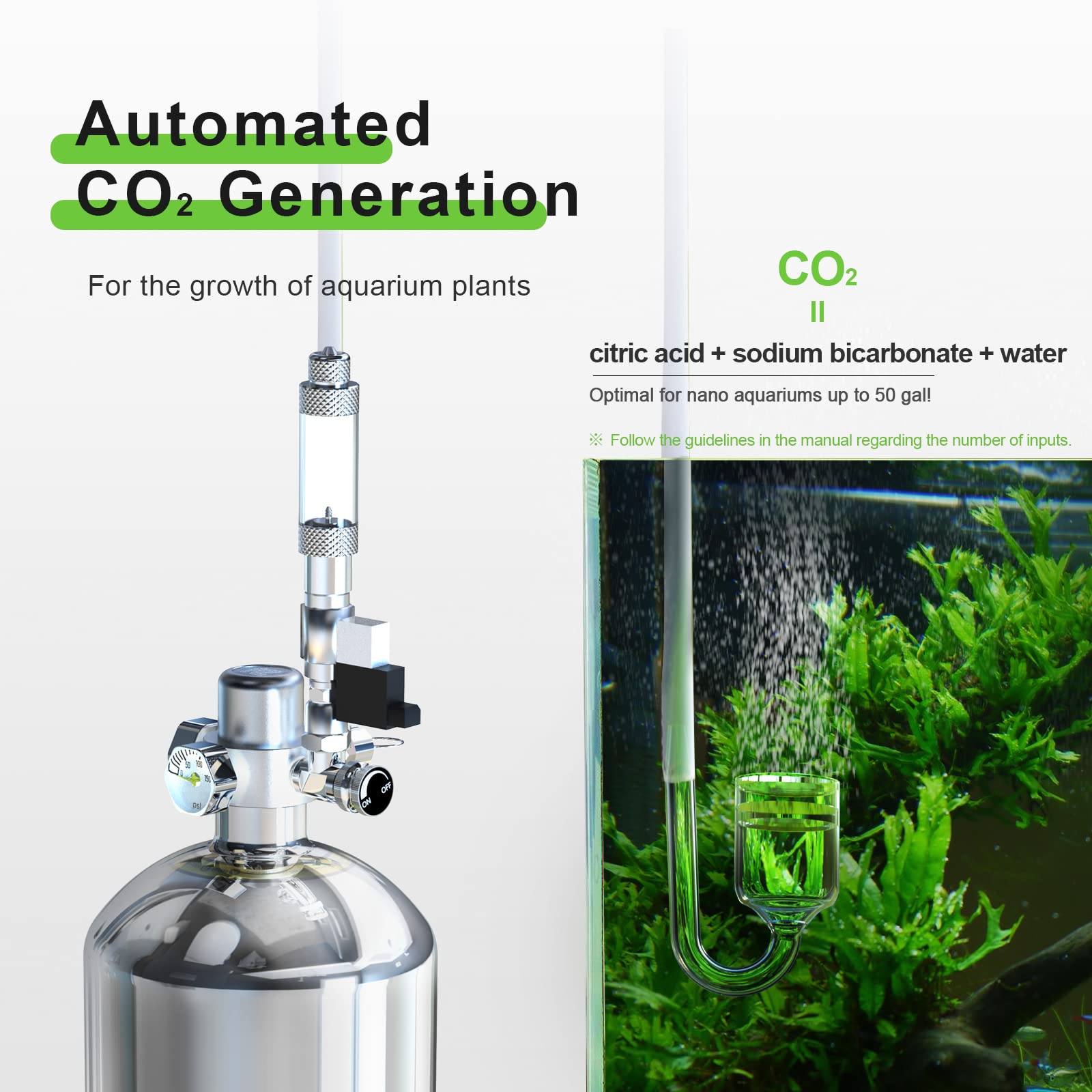 FZONE regulator and needle valve detail enables precise CO2 control for steady dosing