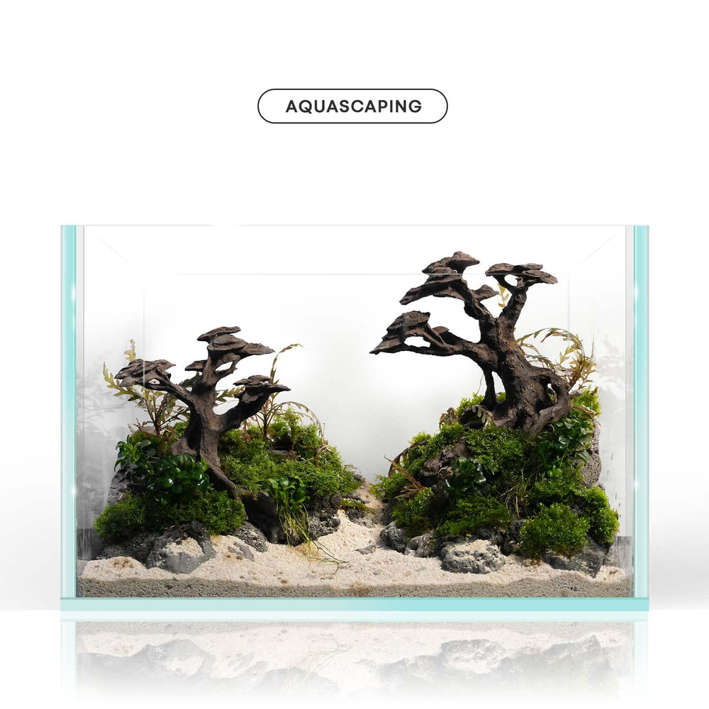 FZONE resin driftwood tree ornament small stays vivid when submerged.
