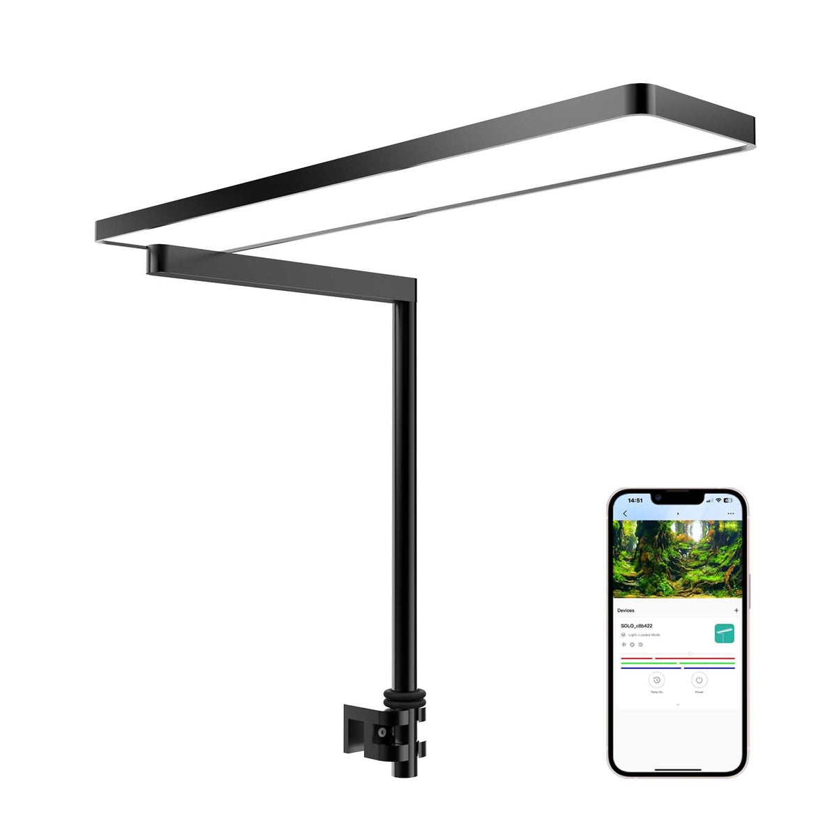 FZONE Solo Series Nano LED light full spectrum setup for vibrant planted tanks