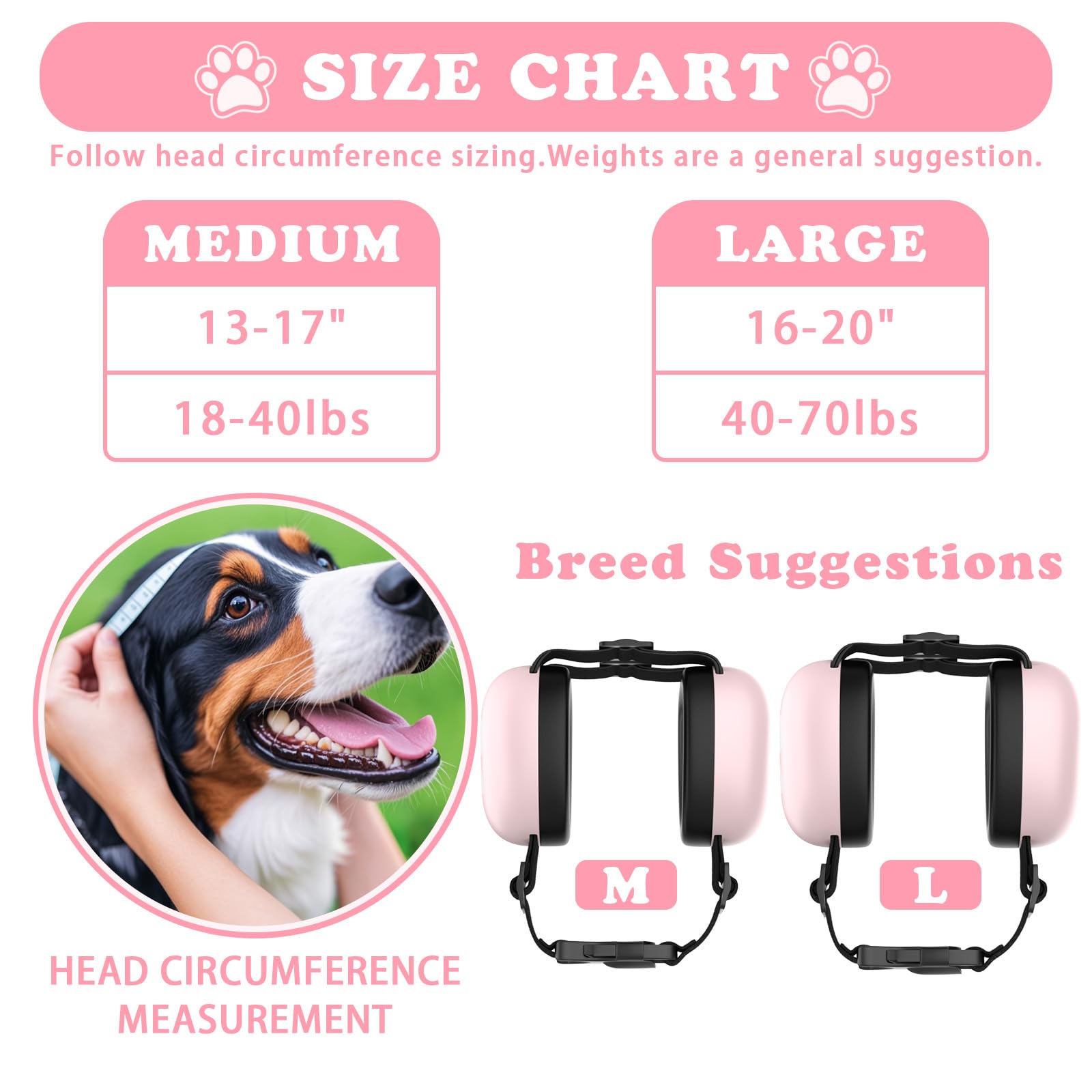 G-RECREATER dog ear muffs memory foam padding for all-day comfort