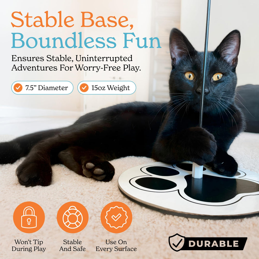 Gadgetsology door-hanging cat toy setup showing vertical hunting action