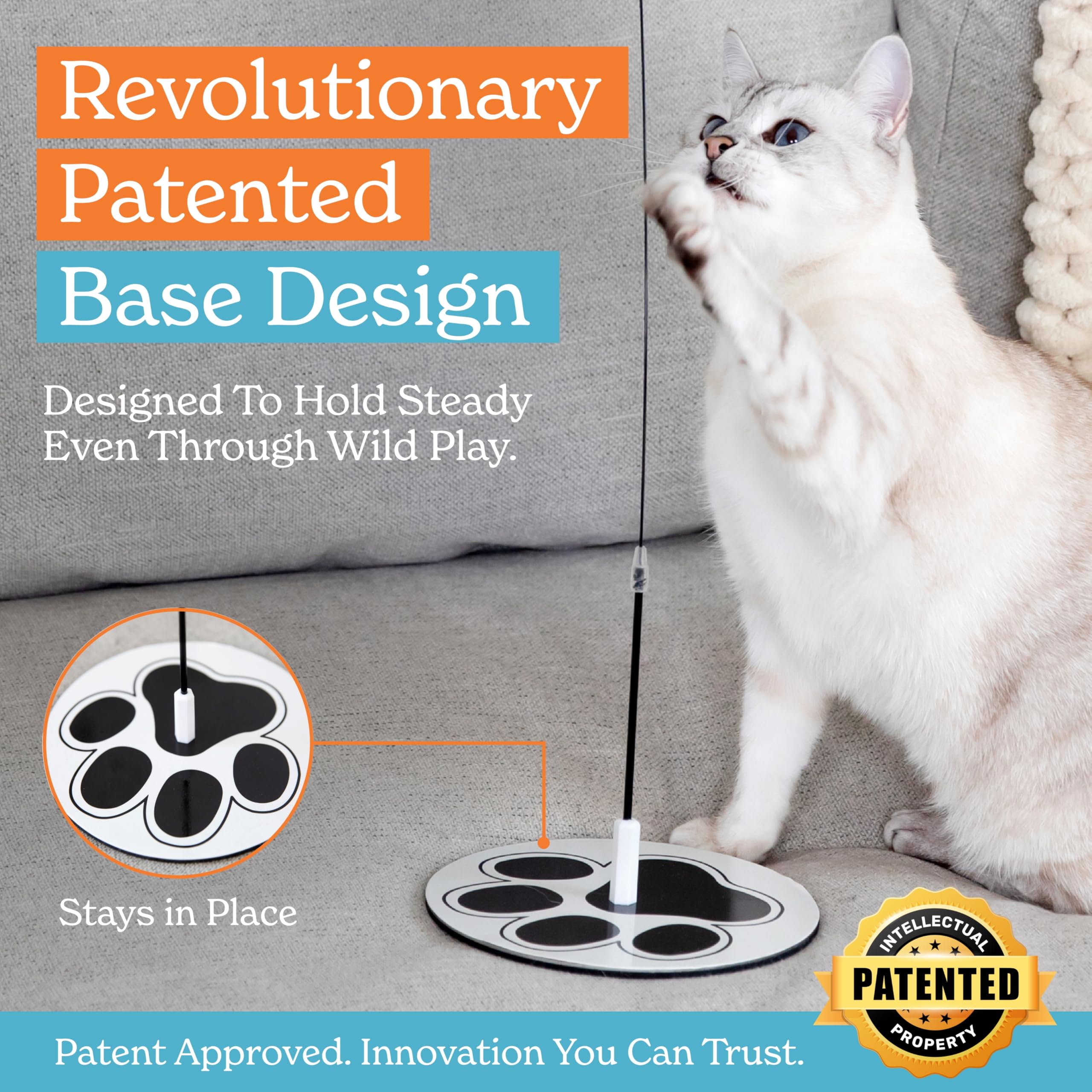 Gadgetsology suction cup mount cat toys displayed on smooth surface for engaged play