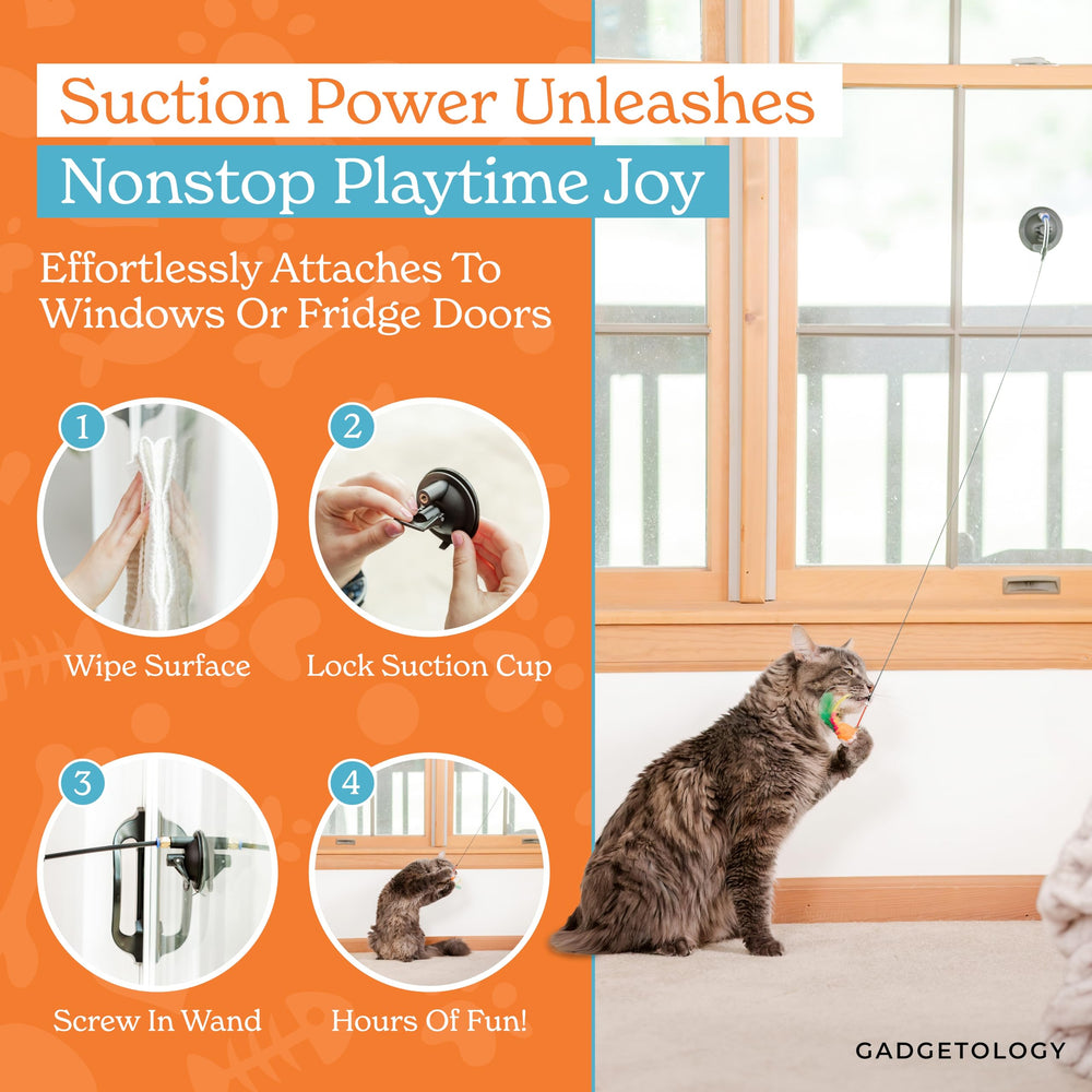 Gadgetsology 18pcs feather attachments in motion for chasing and swatting