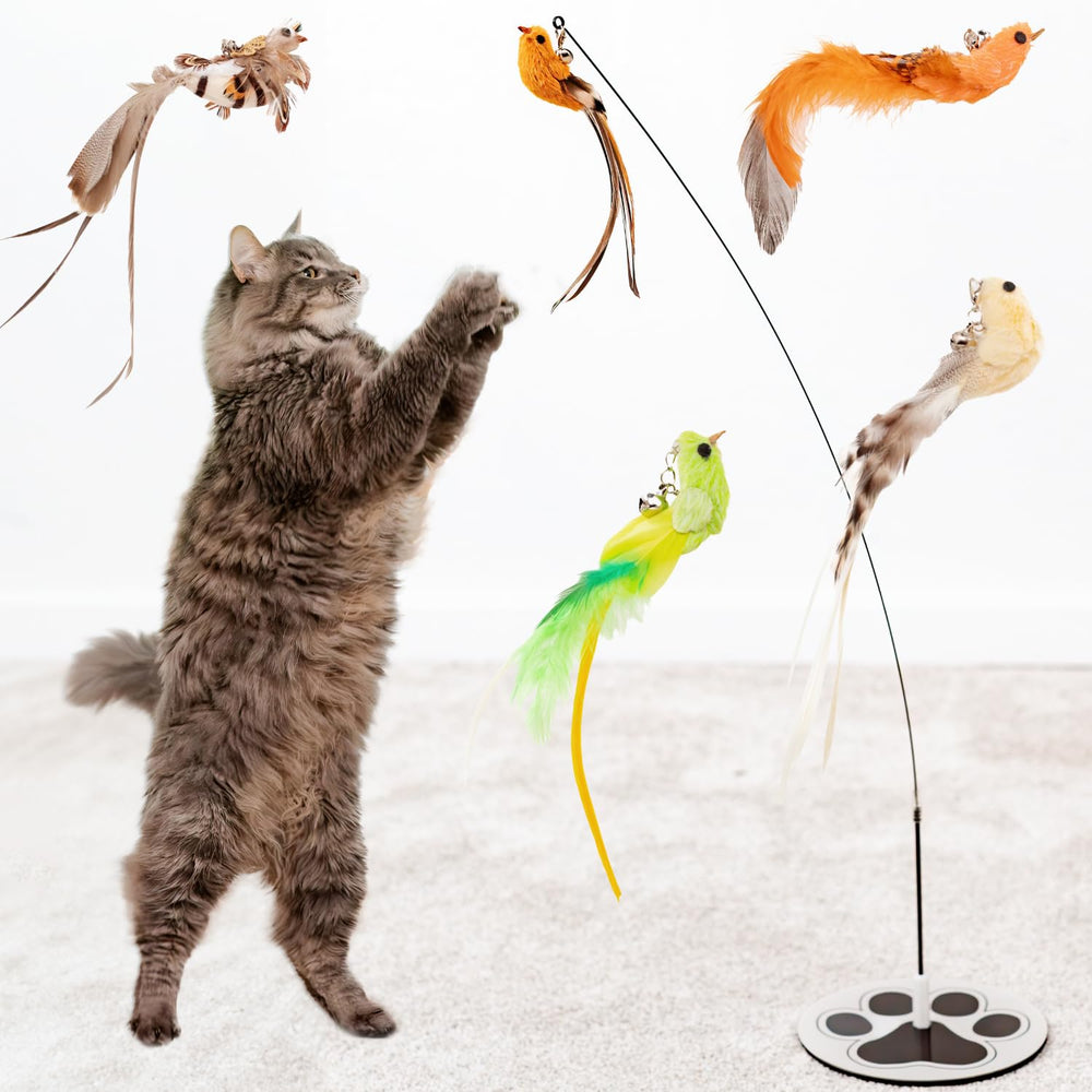 Gadgetsology cat-wand-toy-feather-attachments invites active chasing and engagement