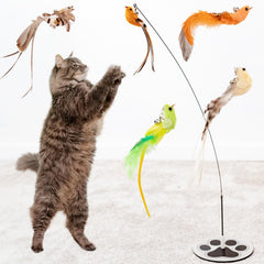 Gadgetsology cat-wand-toy-feather-attachments invites active chasing and engagement