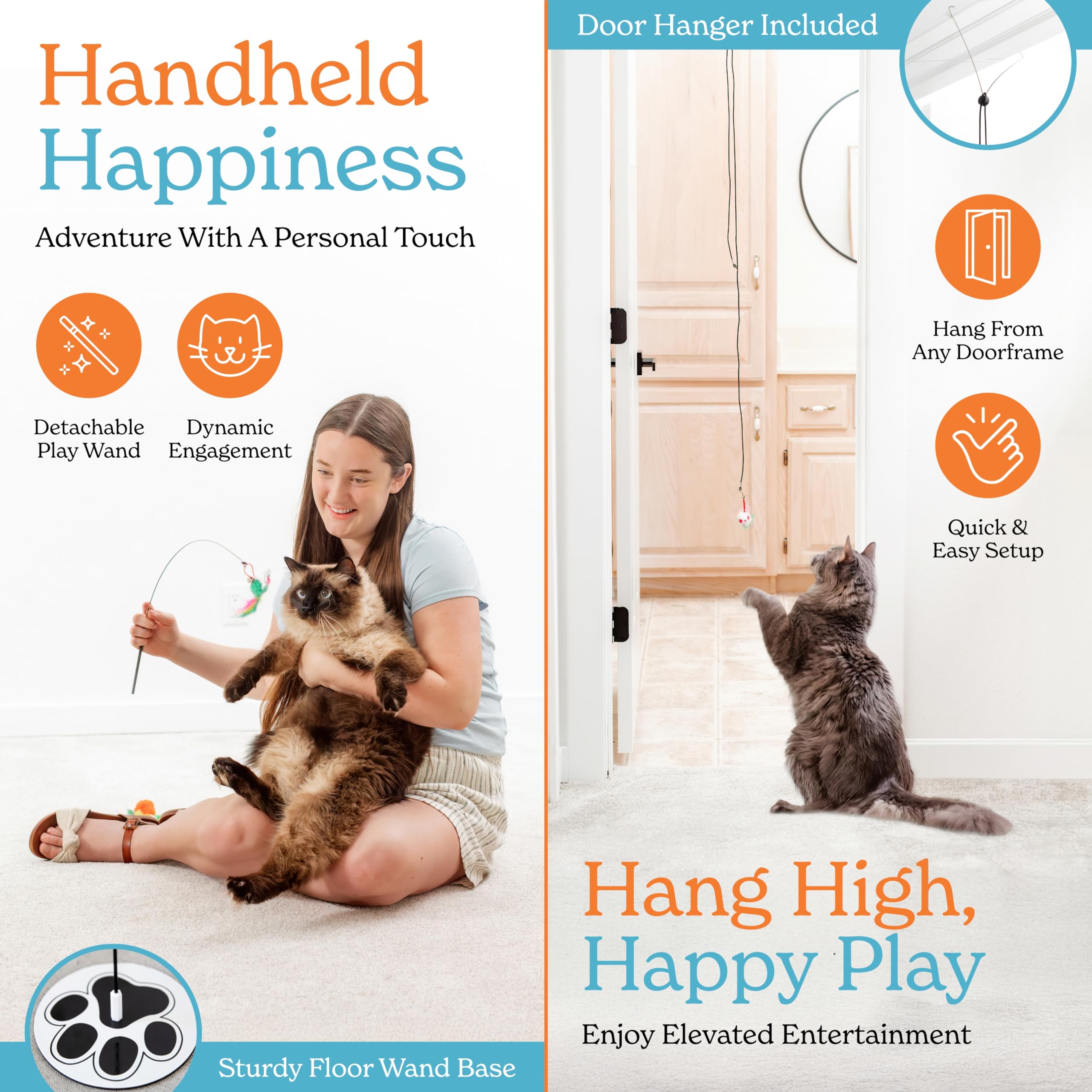Gadgetsology cat wand toy included for interactive caregiver-led sessions