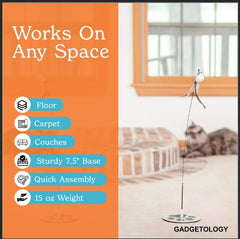 Gadgetsology flying-bird-cat-toy sparks quick pounces and exercise