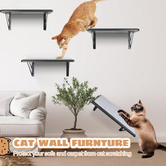 GADKE cat wall shelves hammock demonstrates cozy hangout for napping and window-watching.