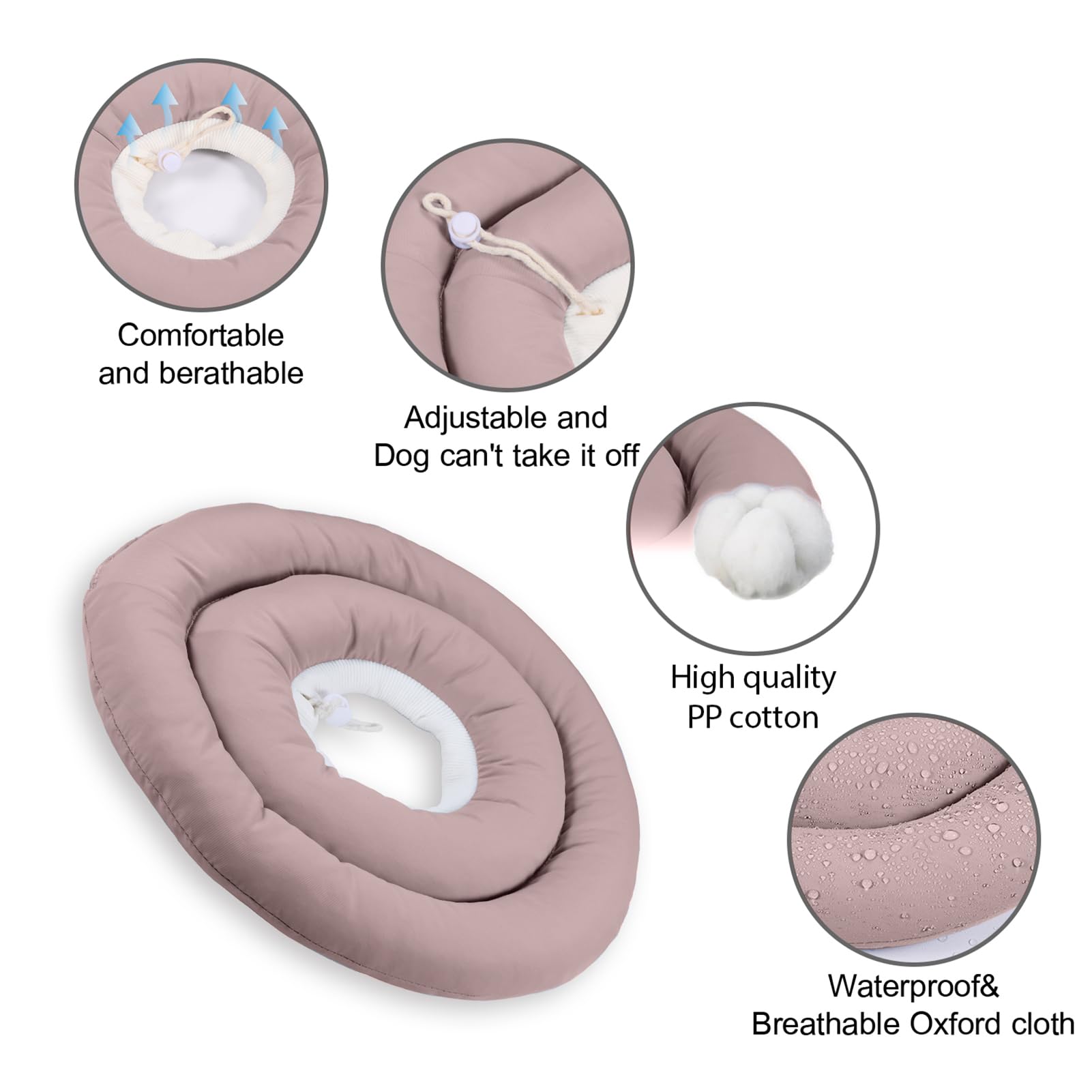 GAGABODY Elizabethan donut collar allows pets to eat, drink, and move freely.