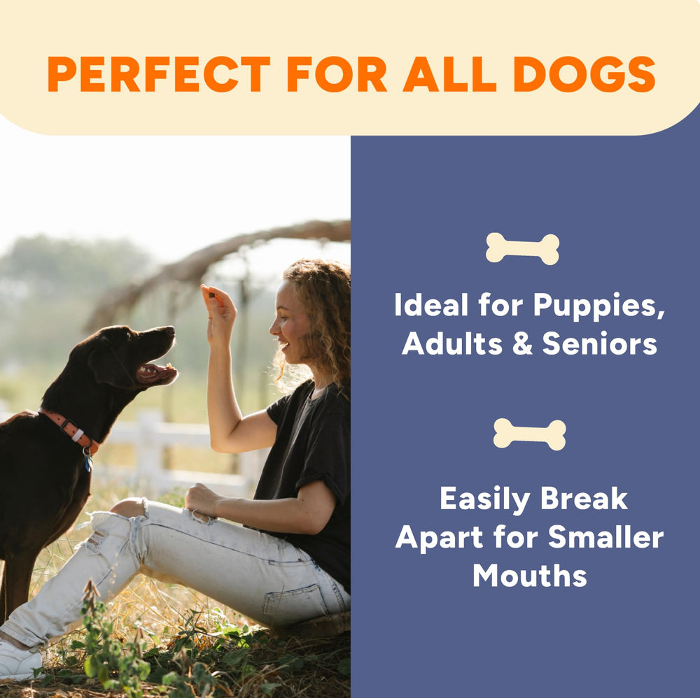 Gaines Family Farmstead small-breed friendly chew demonstrates suitability for small dogs.