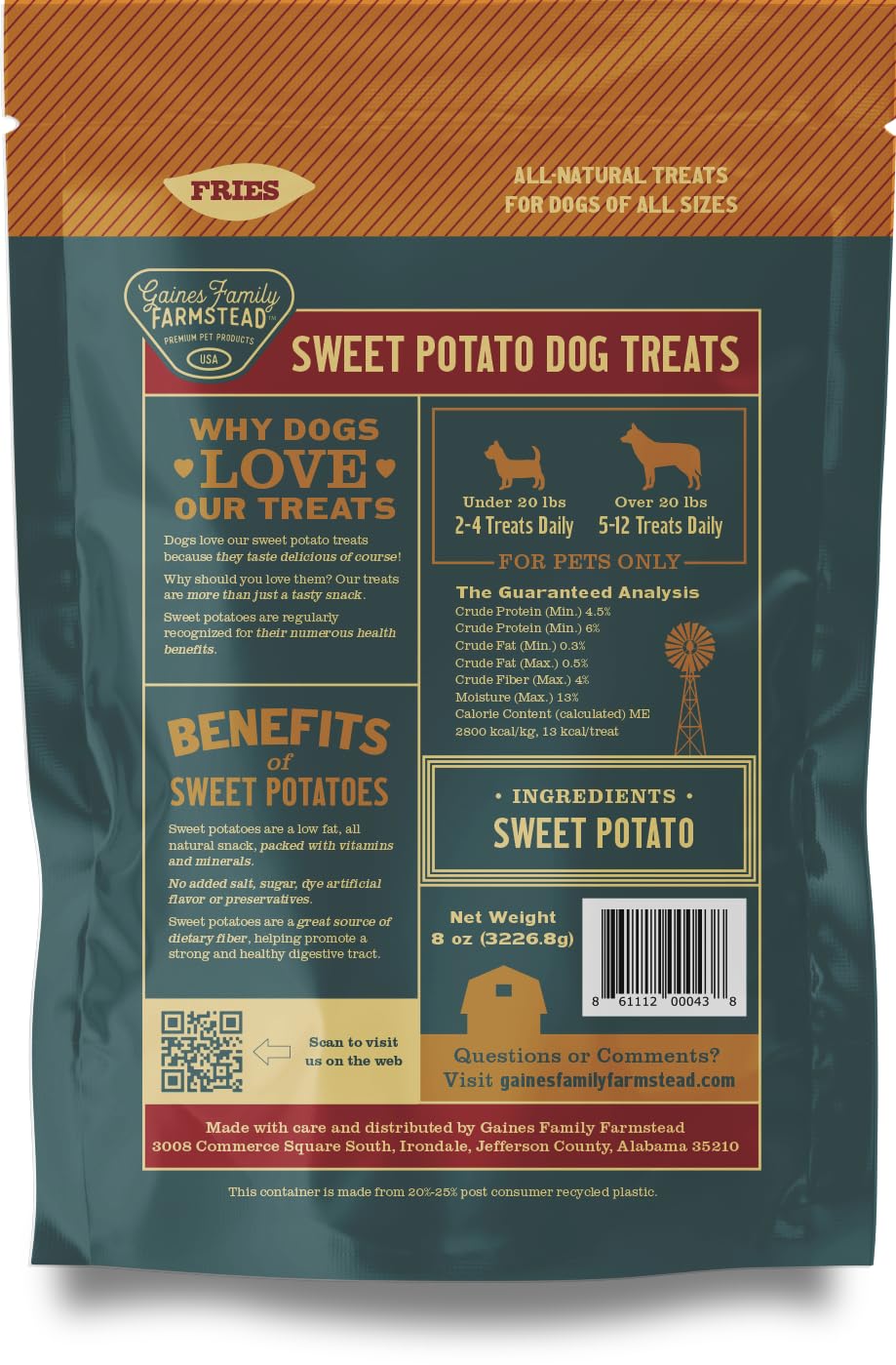 Gaines Family Farmstead fries offer fiber-rich snacking for digestion support