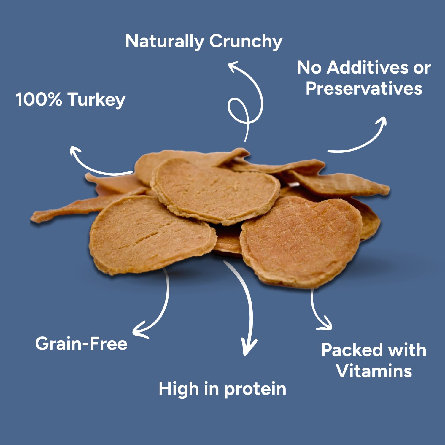 Gaines Family Farmstead turkey tendon chips closeup highlights crunchy, protein-rich snack