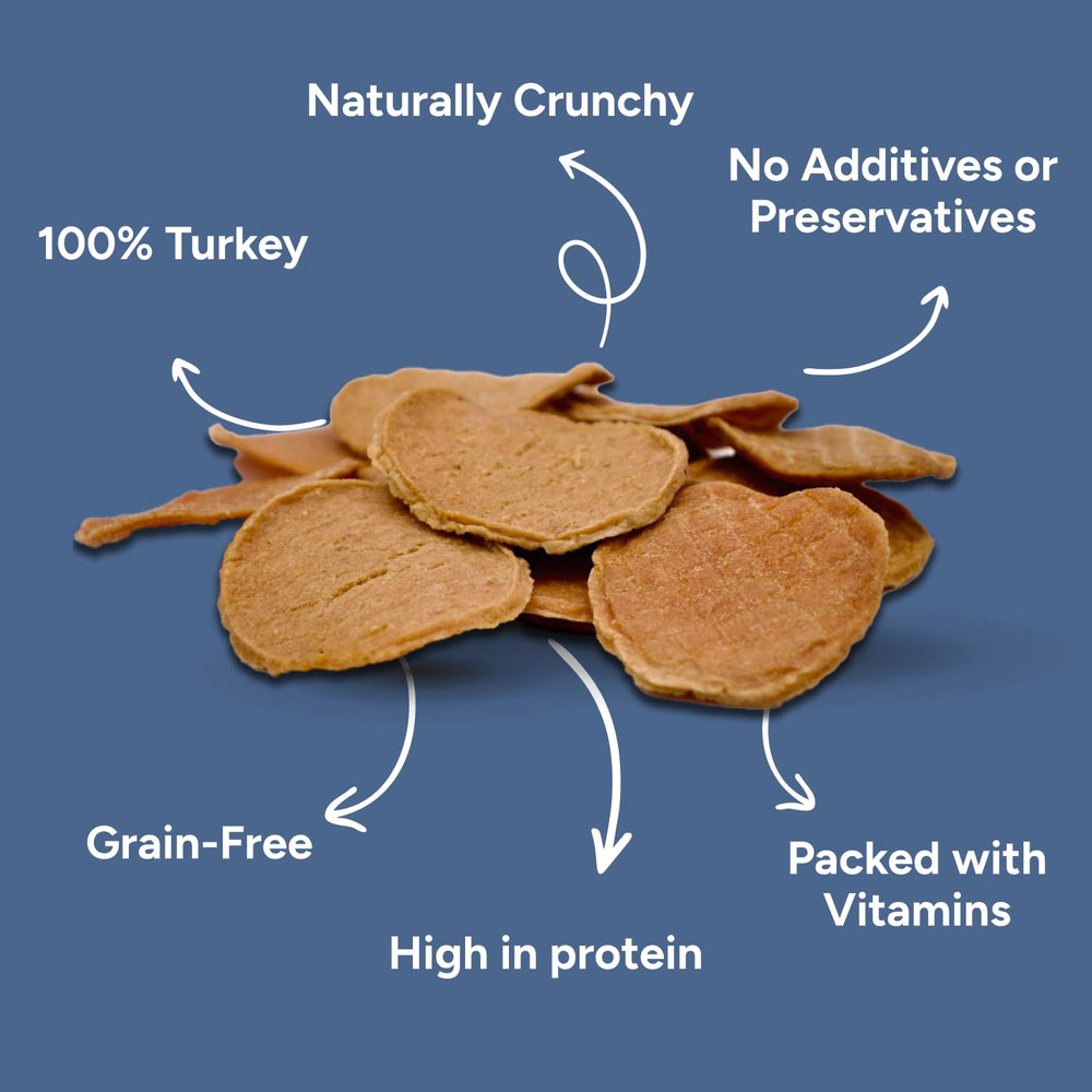 Gaines Family Farmstead turkey tendon chips closeup highlights crunchy, protein-rich snack