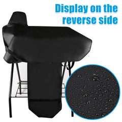 GAITWIN saddle cover back view highlighting rear elastic securement for stability.