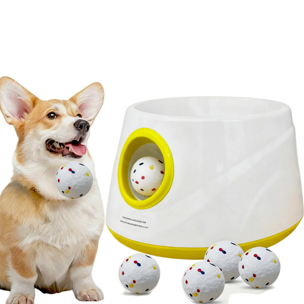 GaleKoon Automatic Ball Launcher front view ready for indoor fetch.