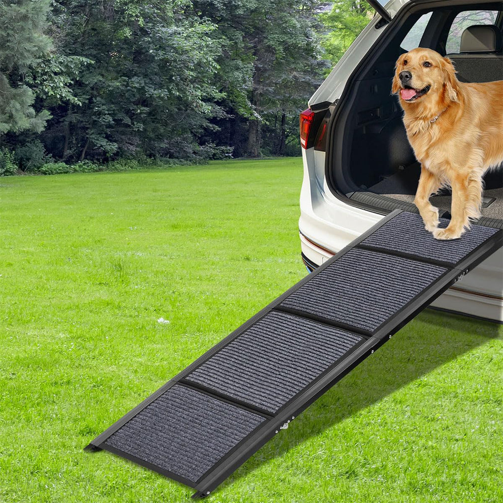 GaliGali dog ramp in use at car entry demonstrating safe loading