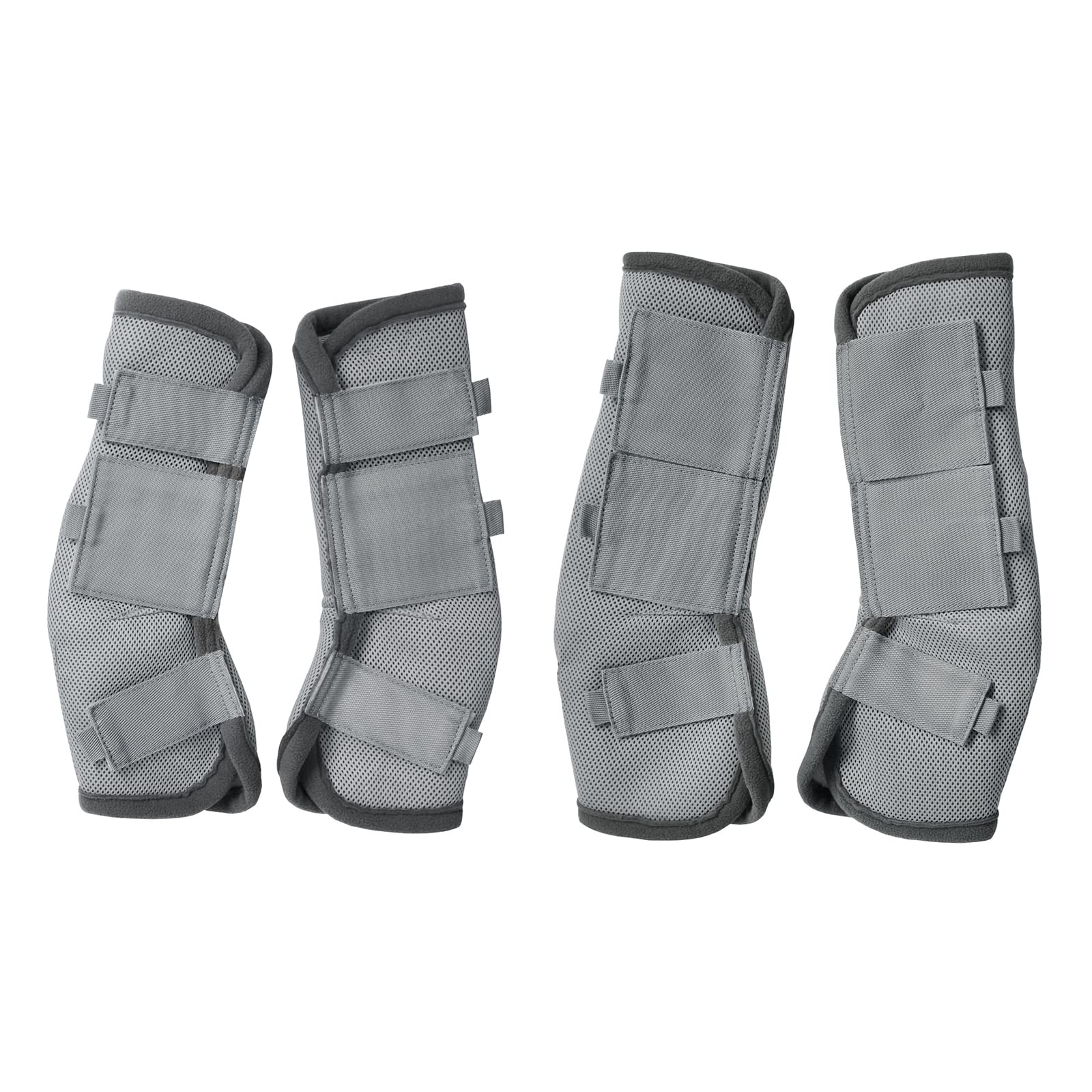 Gallopoff Fly Boots grey cob four-pack protects legs during turnout and reduces leg fatigue.