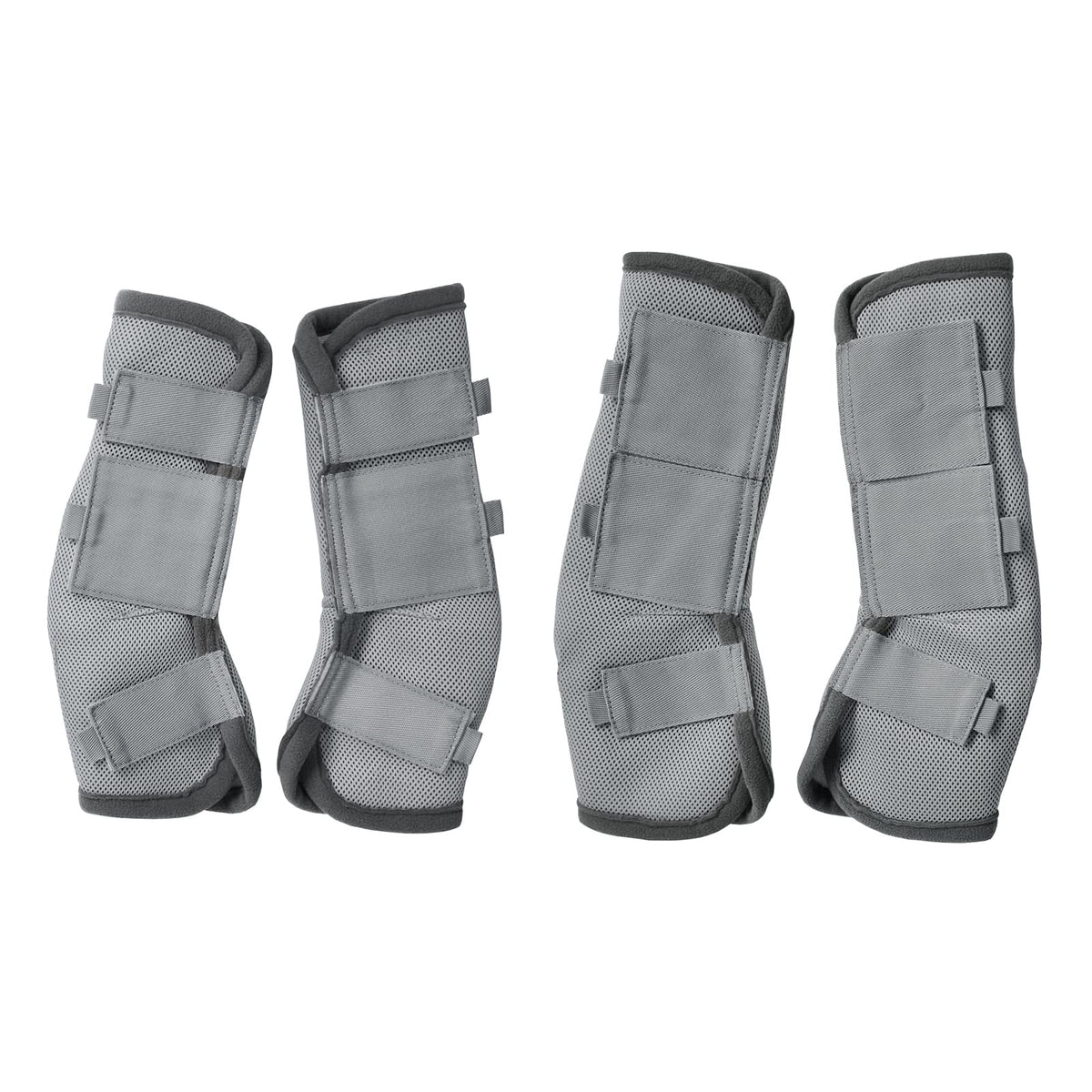 Gallopoff Fly Boots grey cob four-pack protects legs during turnout and reduces leg fatigue.