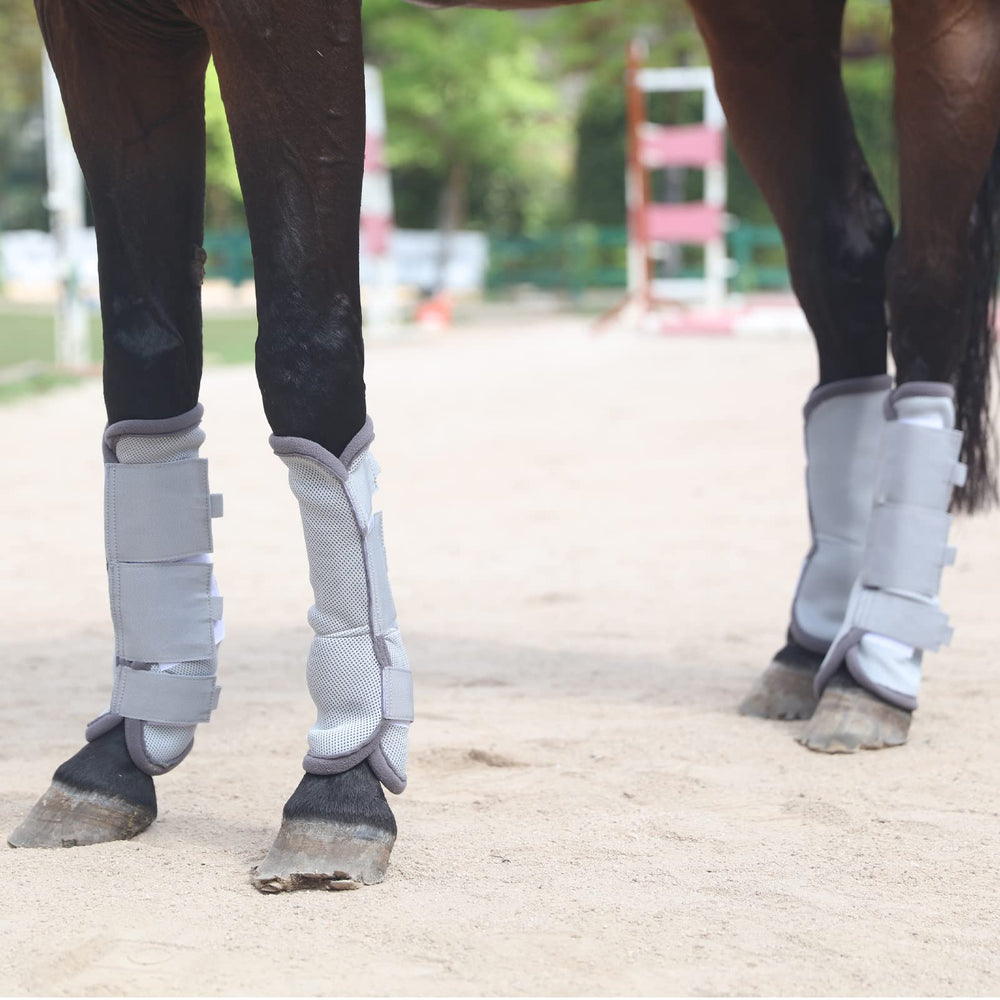 Gallopoff fly boots secure fasteners ensure stay-put coverage during pasture wear