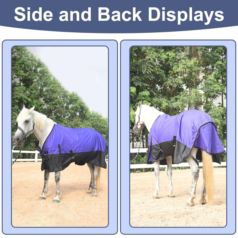 Gallopoff front closure shows two-buckle system with Velcro for secure fit