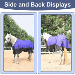 Gallopoff front closure shows two-buckle system with Velcro for secure fit