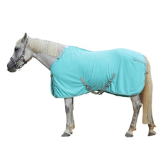 Gallopoff horse fleece cooler laid flat highlights soft 300g fabric for post-workout warmth