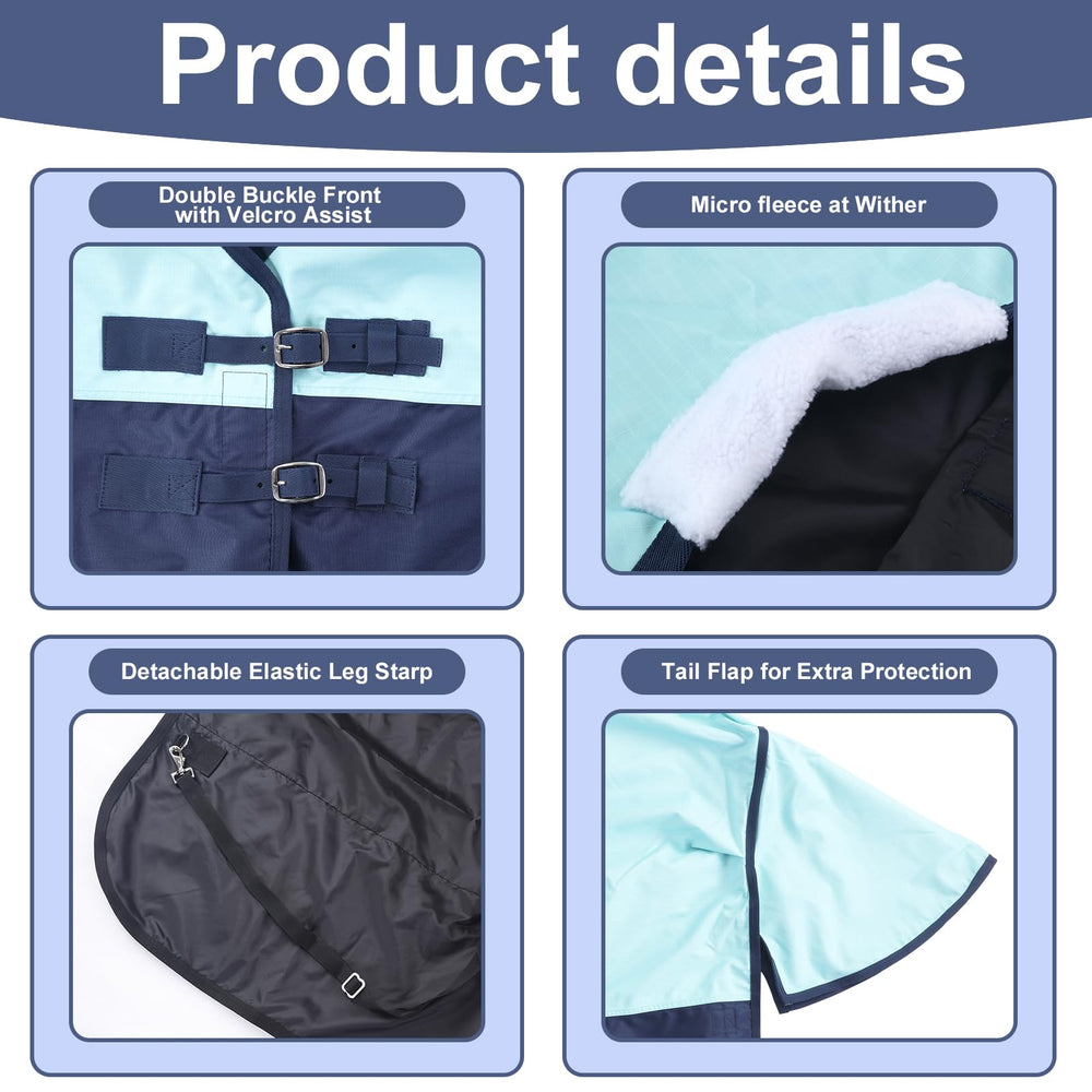 Gallopoff front-closure two-buckle design secures a customizable fit