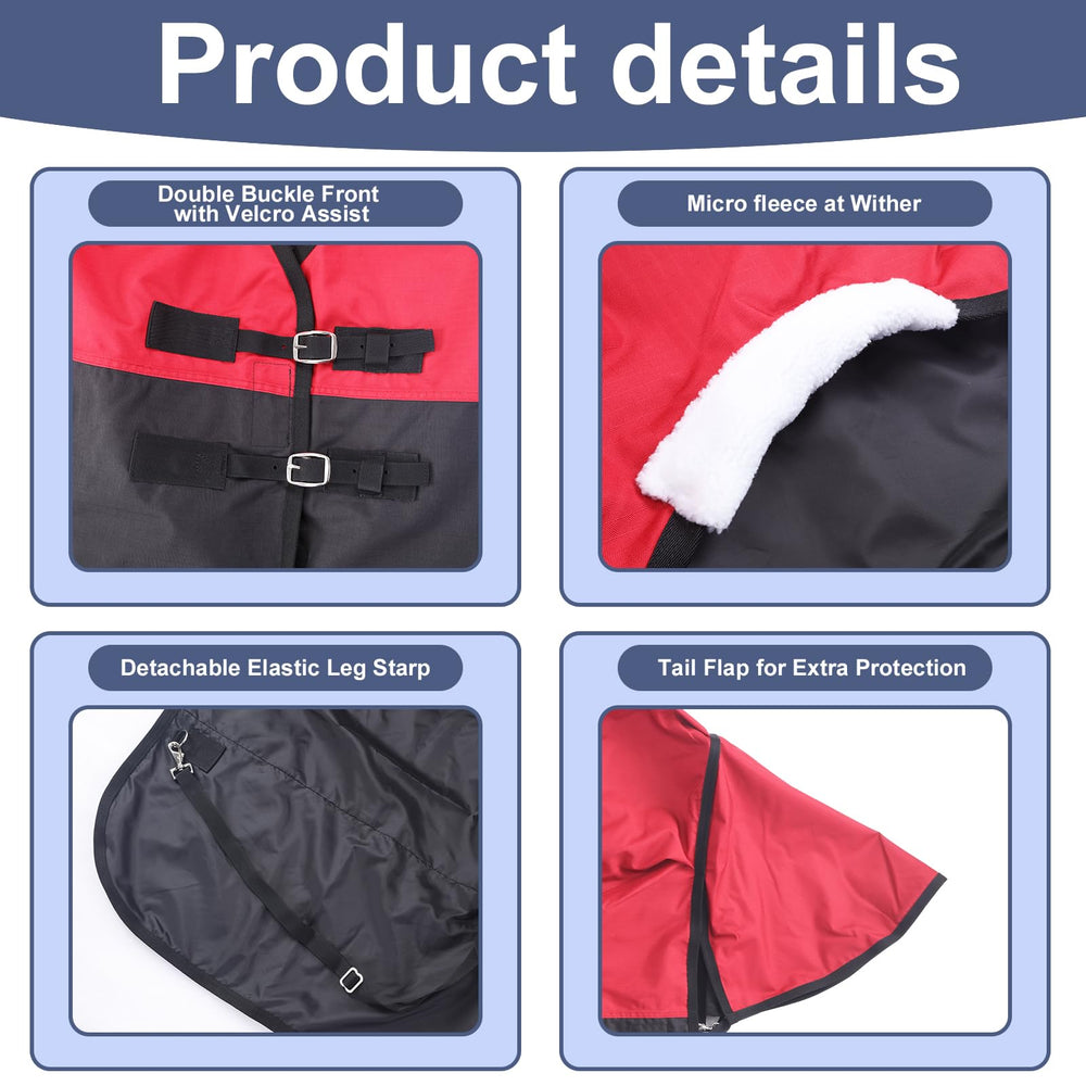 Gallopoff turnout side view showcases breathable inner lining for horse comfort.