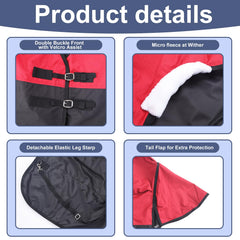 Gallopoff rain sheet shows waterproof outer with breathable lining for comfort in wet weather