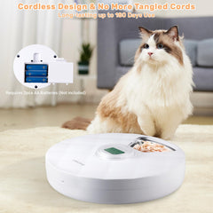 GAMKII automatic cat feeder with ice packs preserving freshness for hours