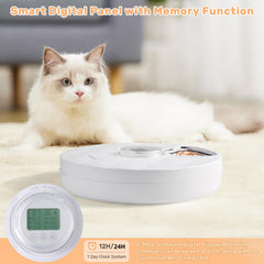 GAMKII automatic cat feeder digital timing screen handy daily schedule