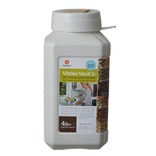 Gamma Vittles Vault keeps pet kibble fresh and organized with an airtight seal.