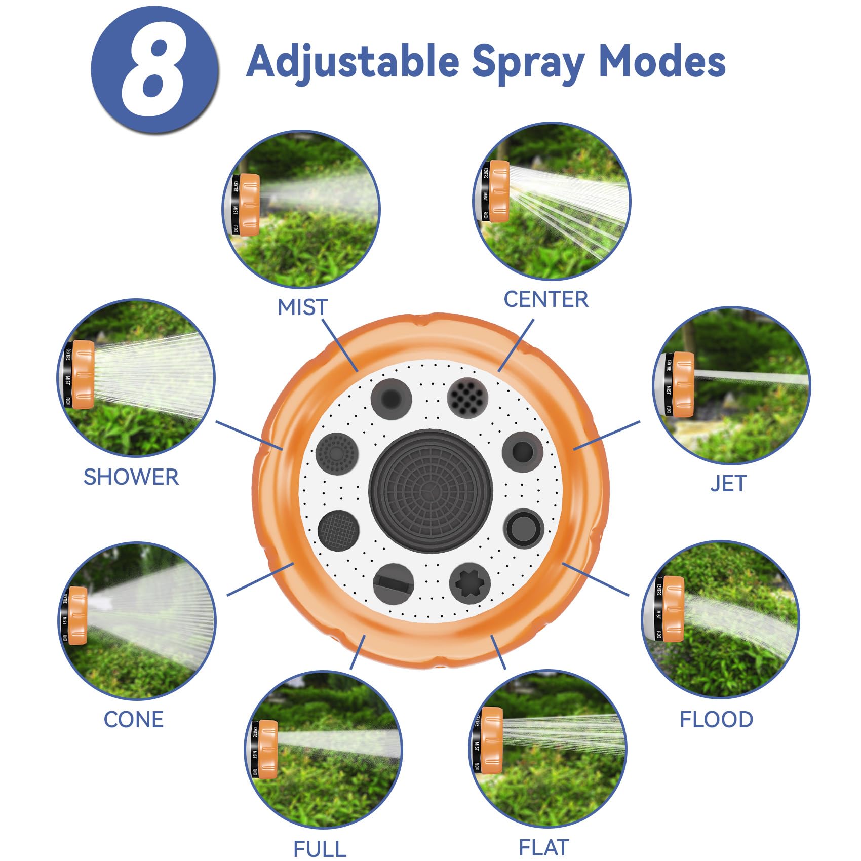 Ganciu hose-connector-for-garden-and-shower enables quick hose setup.