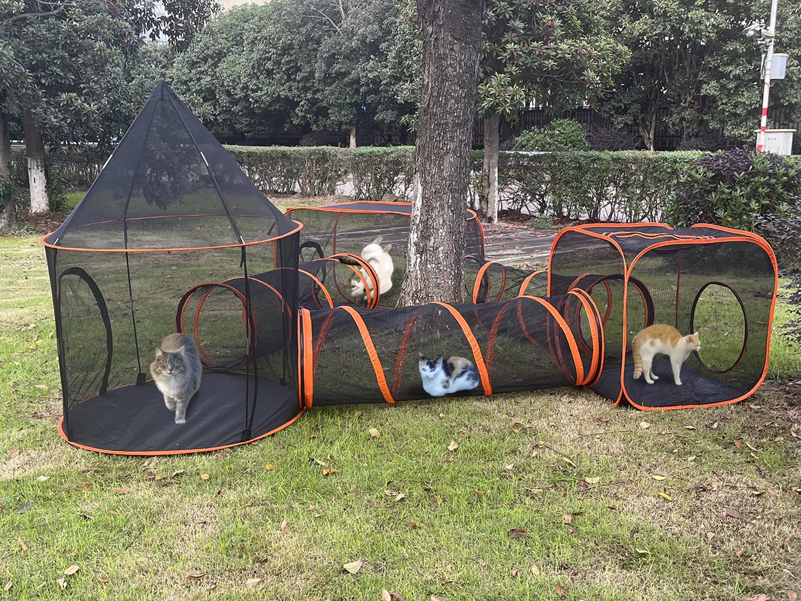 Gaorui hexagon tent for versatile configuration in pet spaces.