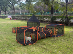 Gaorui 6 in 1 cat enclosure for outdoor play with airy ventilation.