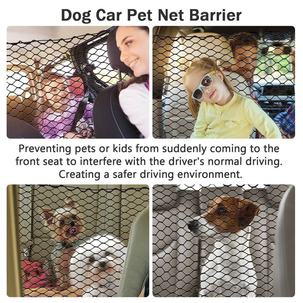 GAOSPD dog car net barrier closeup mesh shows breathable, sturdy material.