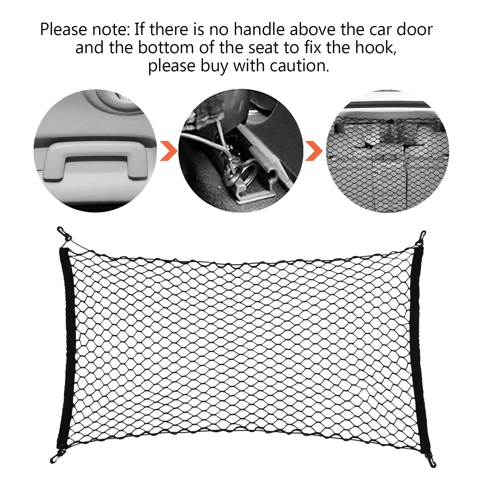 GAOSPD dog car net barrier foldable storage shows easy stowaway.